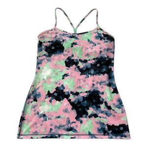 Lululemon Athltic Tank - Size 8 - Pink Abstract Print - Athleisure Gym Yoga Top